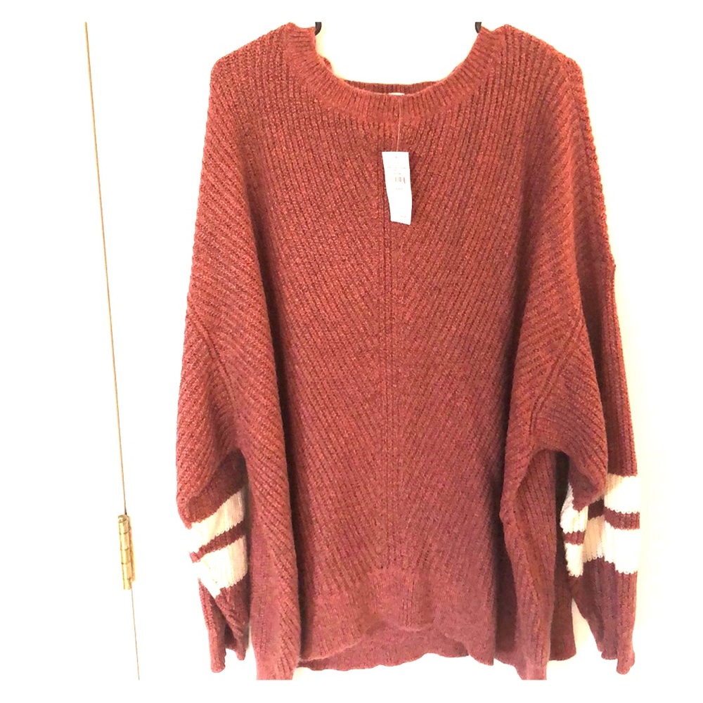AEO XXL maroon oversized sweater